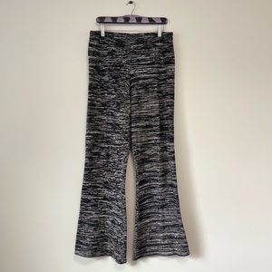 Anthropologie Black Gray Heathered Wide Leg Sweater Lounge Pants Large
